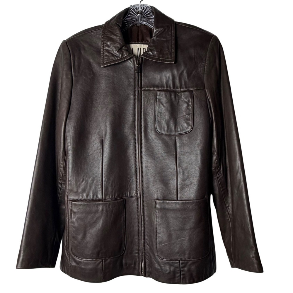 LNR La Nouvelle Renaissance Butter Soft Leather Jacket Choc Brown Heritage Small